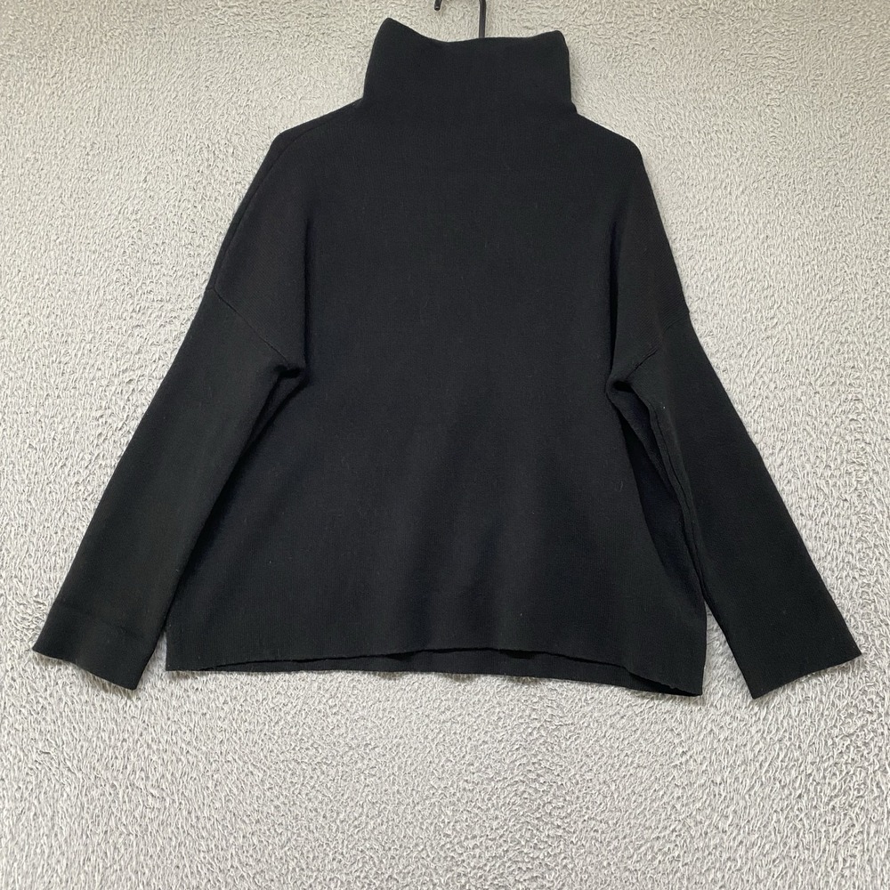 Vince Sweater Womens XS Black Turtleneck Wool Cashmere Relaxed Knit Pullover